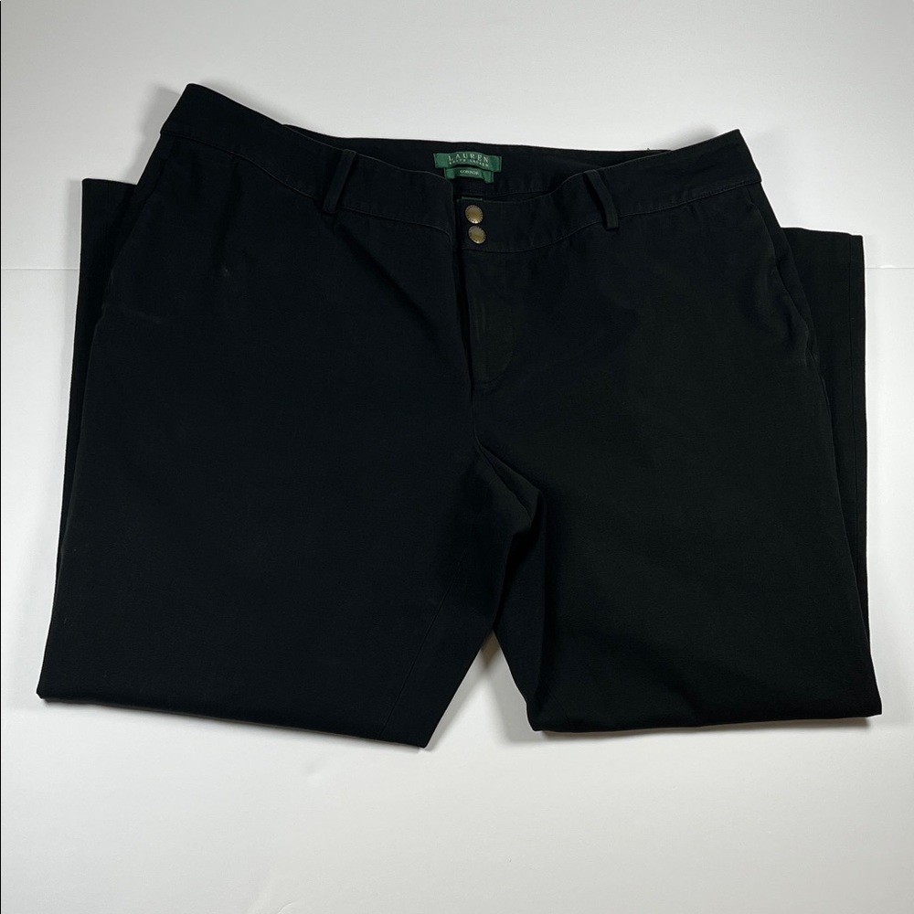 Lauren Ralph Lauren Connor Women’s Black Casual Capri Pants Sz 16W